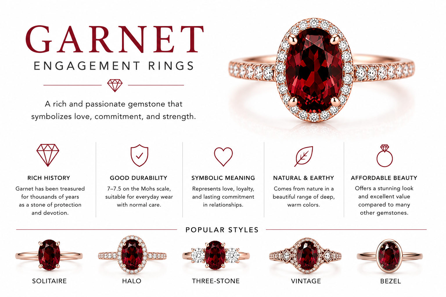 Garnet Engagement Rings by OgilvieGems