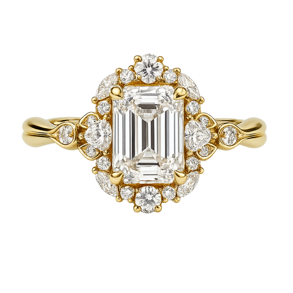 Luxury custom engagement ring crafted by OgilvieGems in South Africa