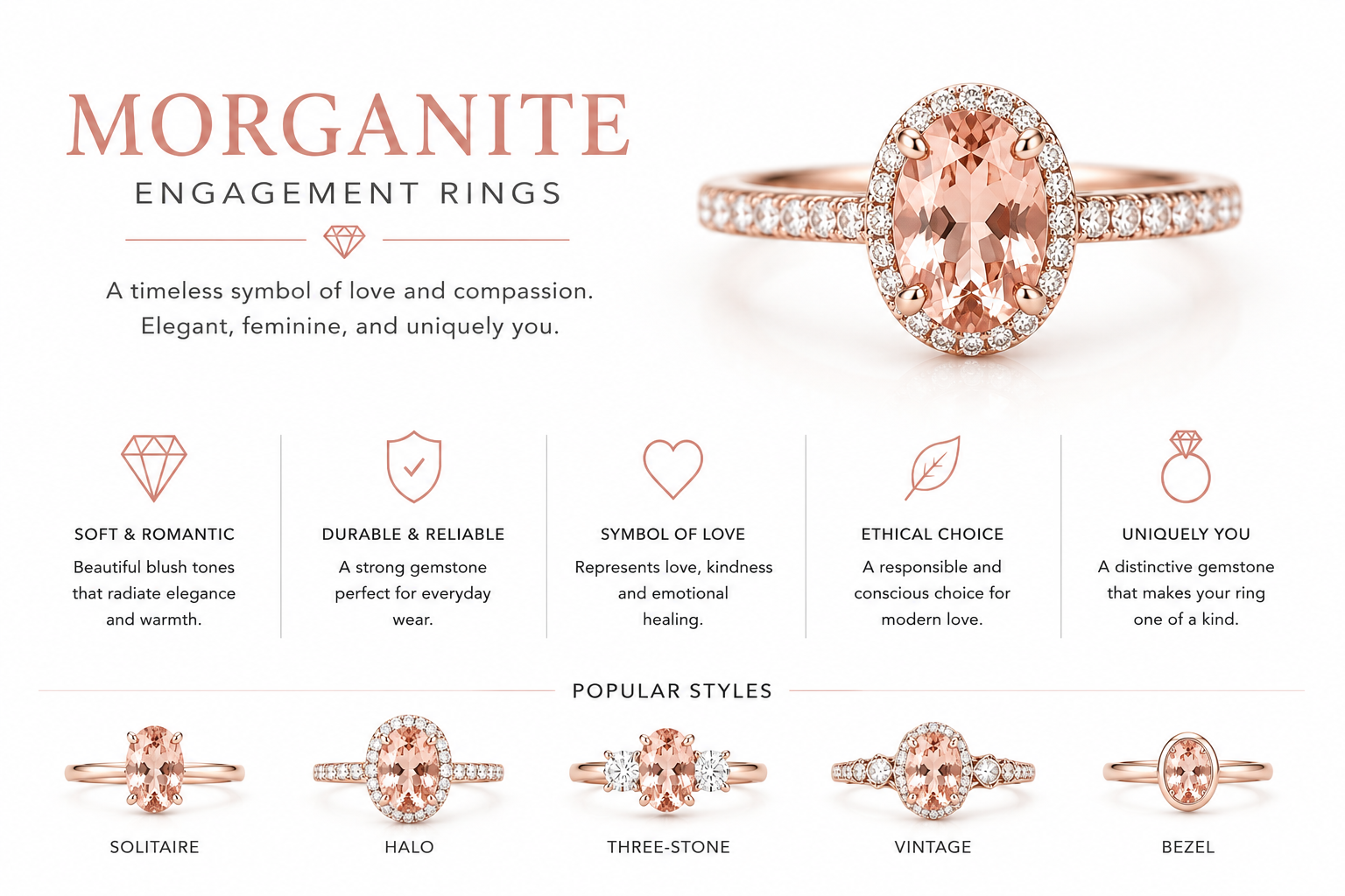 Morganite Engagement Rings by OgilvieGems