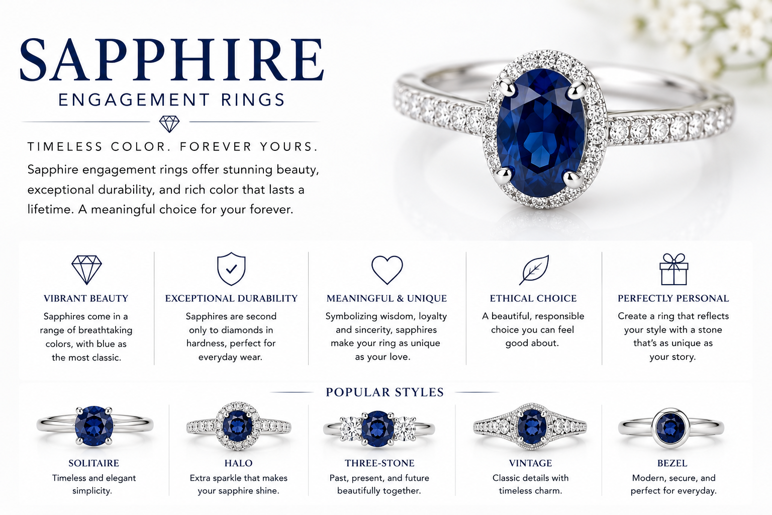 Sapphire Engagement Rings by OgilvieGems