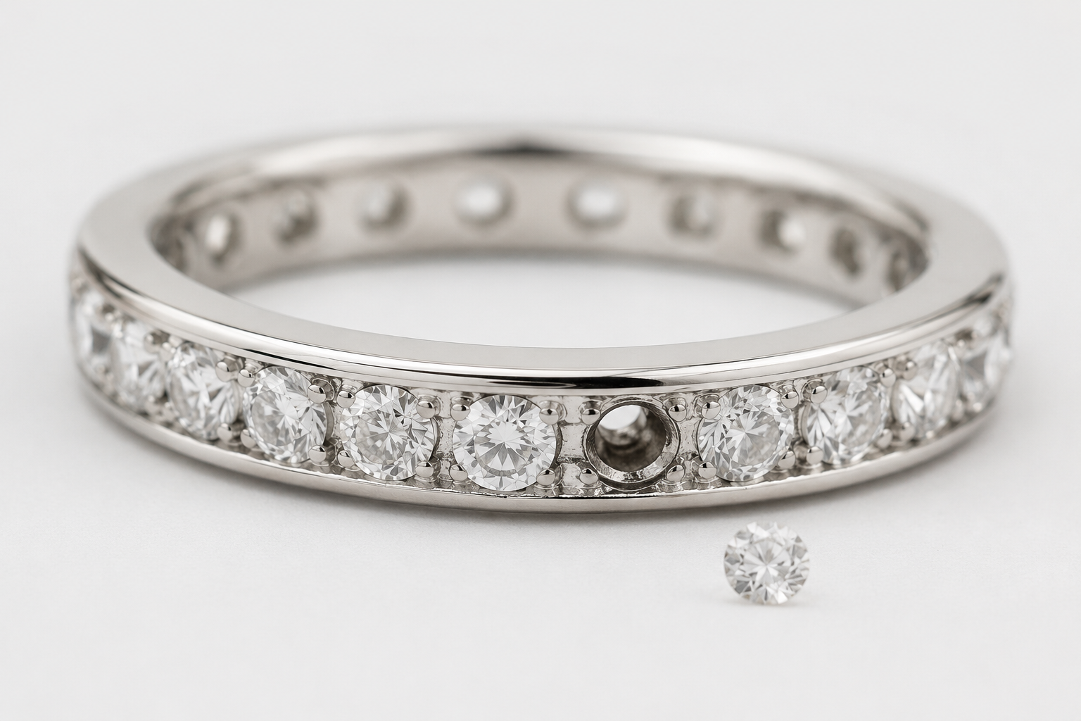 Why Small Diamonds Fall Out of Eternity Rings More Often by OgilvieGems