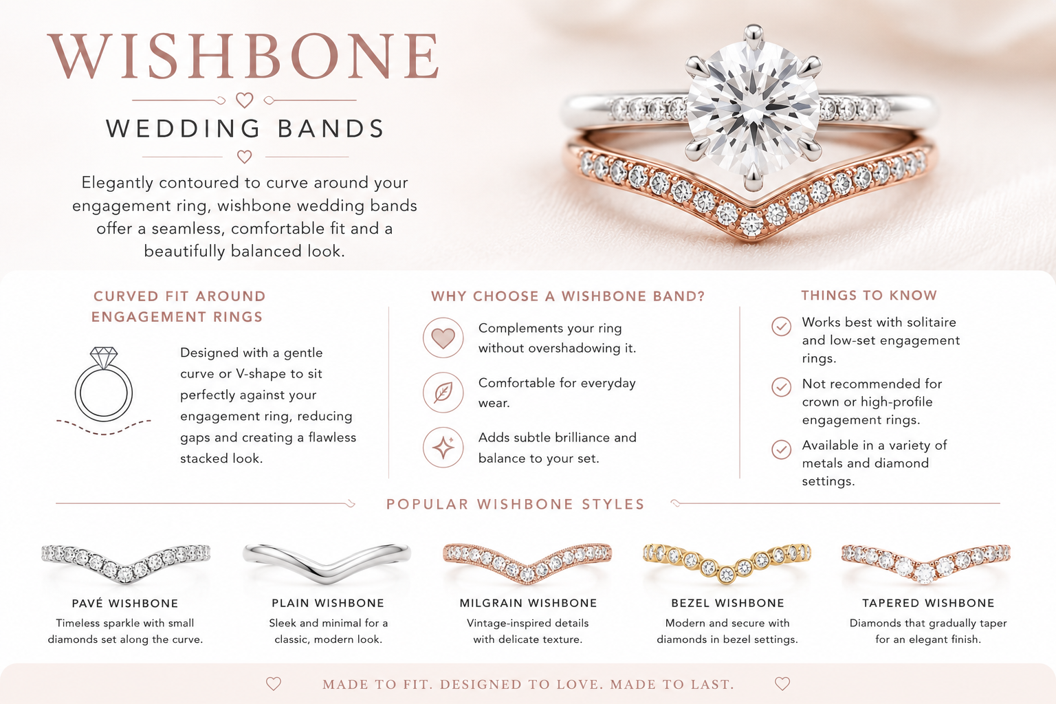 Wishbone Wedding Bands by OgilvieGems