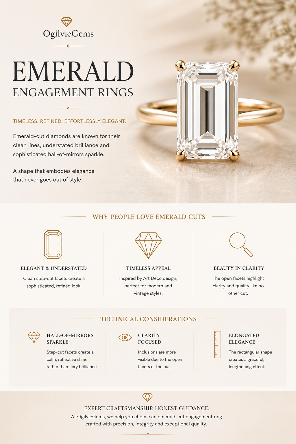 Emerald Engagement Rings by OgilvieGems