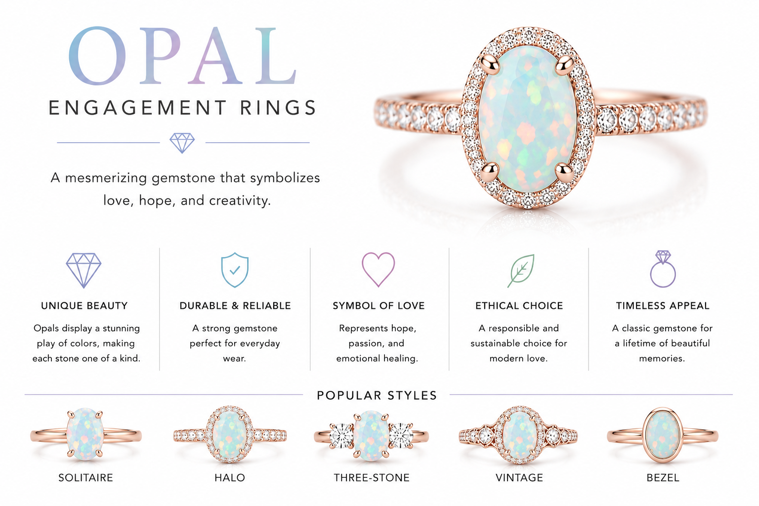 Opal Engagement Rings by OgilvieGems